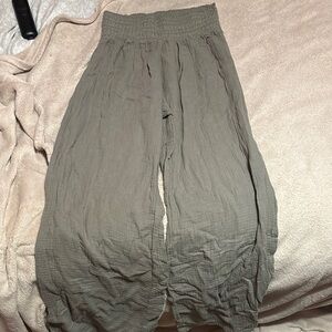 Boho Chic Olive Green Pants